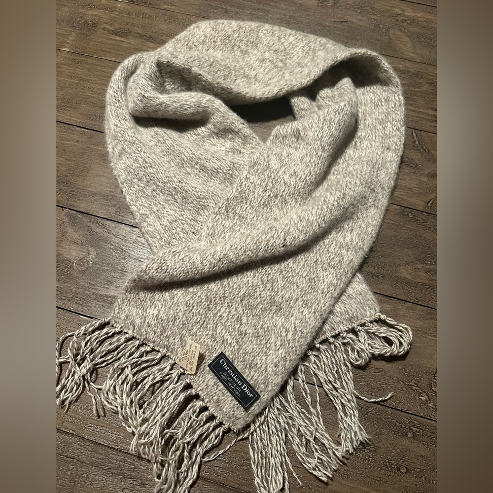 Christian Dior Wool Knit Scarf